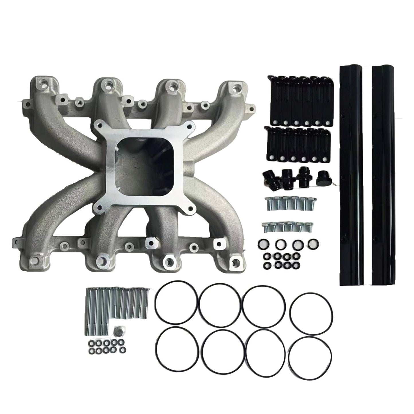 Intake Manifold with Fuel Rail Suitable For Chevy GM LS1 / LS2 / LS6 Engine Dual Plane