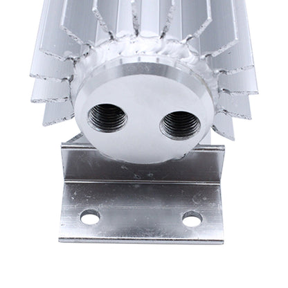 Universal 12 Inch Aluminum Dual Pass Finned Transmission Oil Cooler With Fittings Suitable For Universal Use