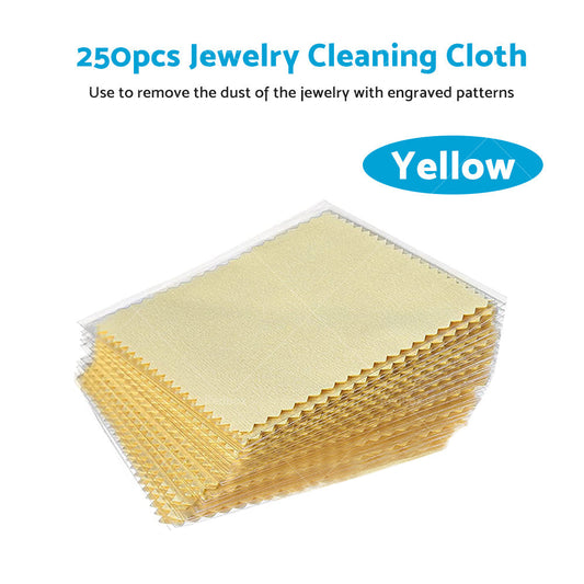250PCS Jewelry Cleaning Cloth Wrapped For Silver Gold Brass Coin Ring.