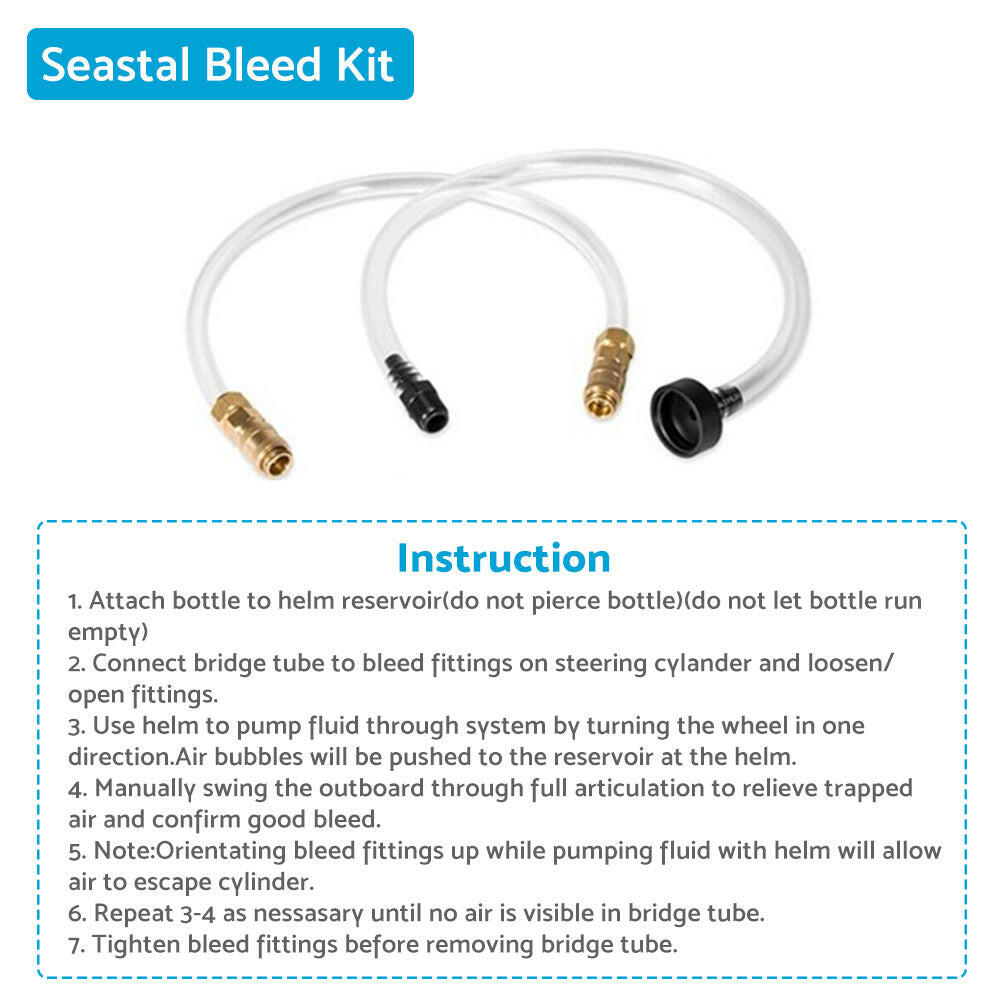 Bridge Tube and Hose Bleed Filler Kit Suitable For Seastar Hydraulic Steering Systems.