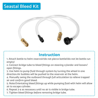 Bridge Tube and Hose Bleed Filler Kit Suitable For Seastar Hydraulic Steering Systems.