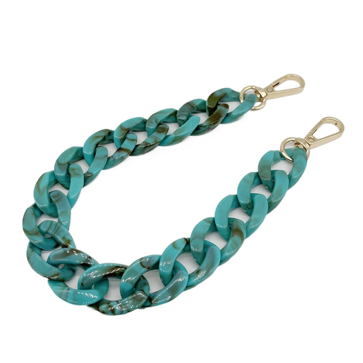 2PCS Resin Purse Chain Handle Acrylic Bag Strap Detachable Purse Clutches Handle.