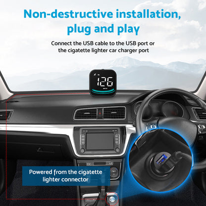 Digital Speedometer GPS HUD Head-Up Display Suitable for Car With MPH Overspeed