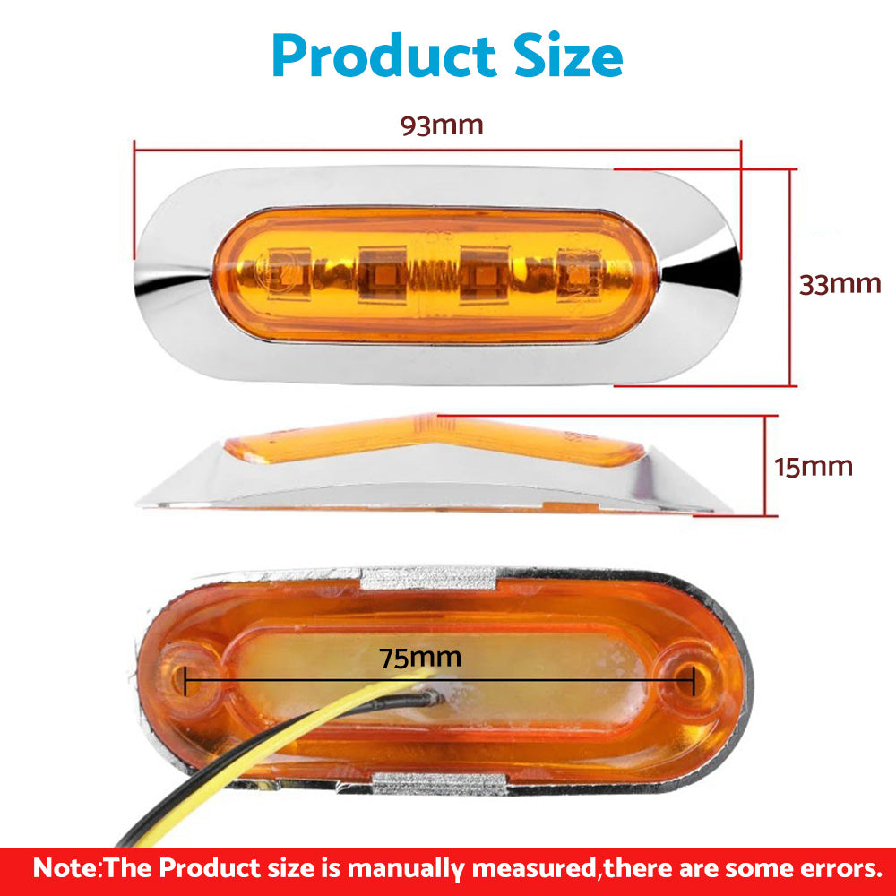 10x LED Clearance Side Marker Lights Suitable for Truck Trailer Lorry