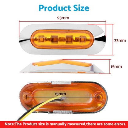 10x LED Clearance Side Marker Lights Suitable for Truck Trailer Lorry