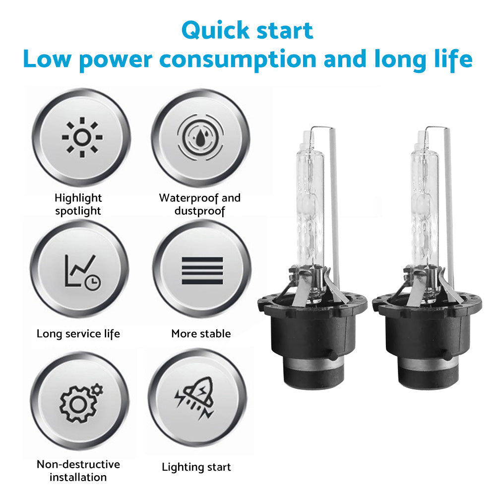 D2S D2C 10000K H or D HID Xenon Headlight Bulbs Suitable For Honda Subaru Mazda.
