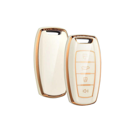 Beige TPU Remote Key Fob Case Cover Suitable For Great Wall Haval Hover H1/H4/H6/H7/H9