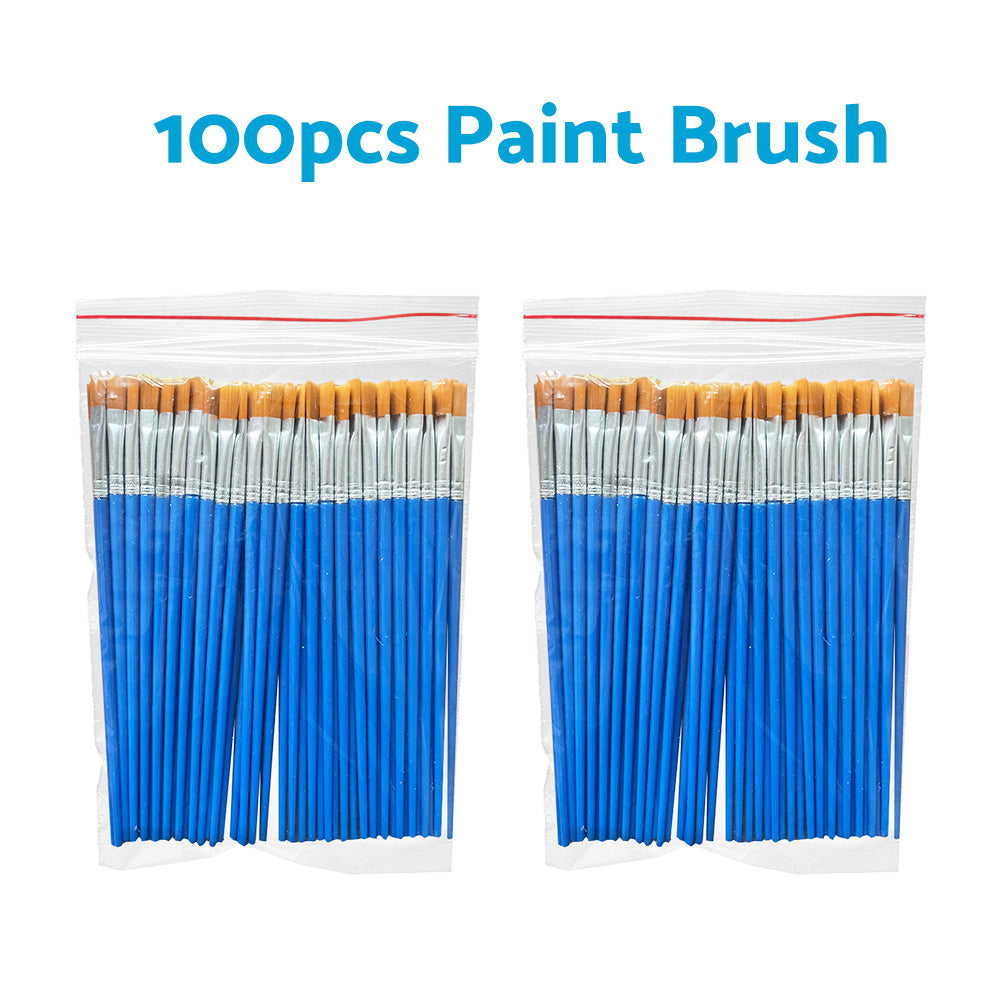 Flat Paint Brushes Set 50-200x Suitable for Detail Painting Craft Art