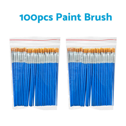 Flat Paint Brushes Set 50-200x Suitable for Detail Painting Craft Art