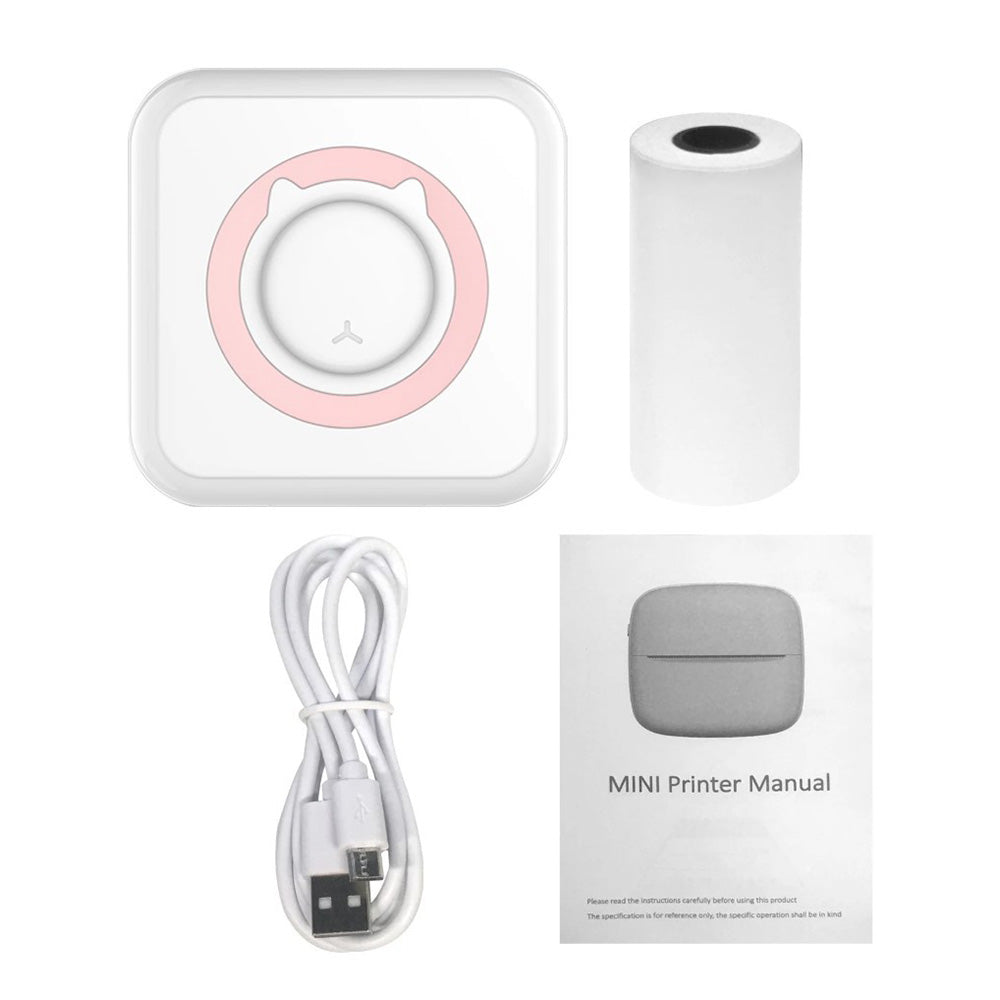 Mini Pocket Thermal Printer Suitable for Wireless Bluetooth Photo Paper Inkless