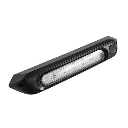 287mm Black Dual LED Bug Light 12V Awning Light with On/Off Switch Amber & White Lights.