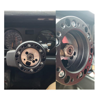 Black Steering Wheel Hub Adapter Spacer Suitable For MOMO to NARDI Quick Release.