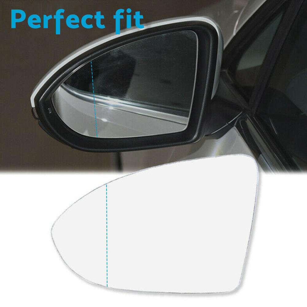 Left Mirror Glass Suitable For VW Golf MK7 MK7.5 2013-2018 Heated Convex w/ Base.