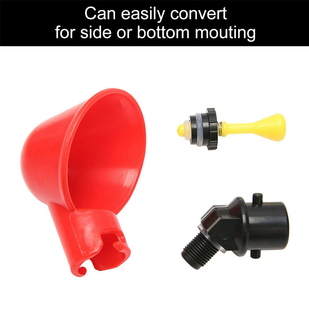 20x Poultry Chicken Automatic Drinker Cup Waterer Chook Bird Water Feeder Set.
