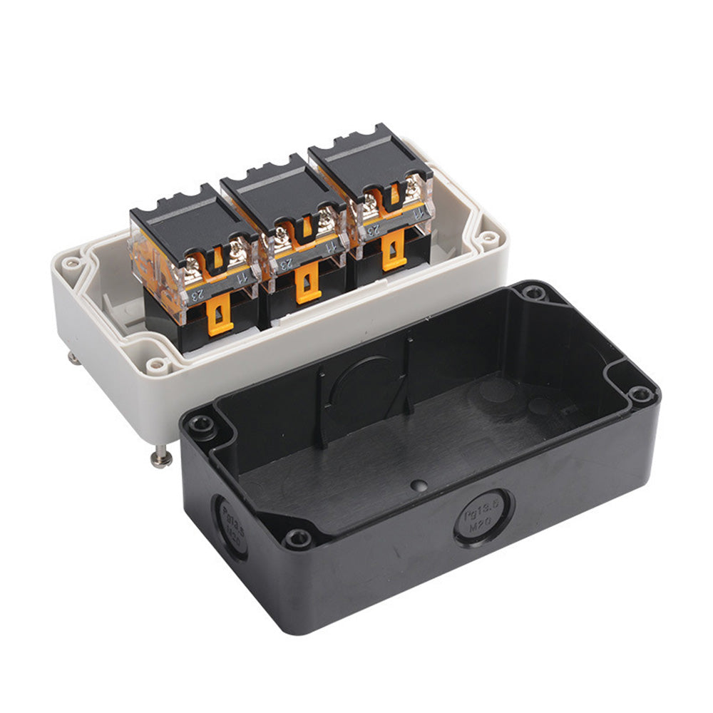 Push Button Switch Box With Red & Green Momentary NO NC Switches and Emergency Stop Suitable For Industrial Control