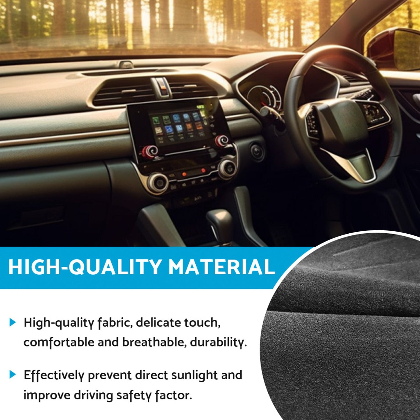 Dashboard Cover Pad Dash Mat Suitable for Honda CR-V Without HUD