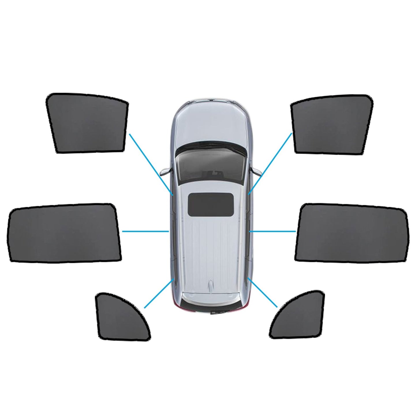 Magnetic Sun Shades Suitable for Mercedes-Benz GLB X247