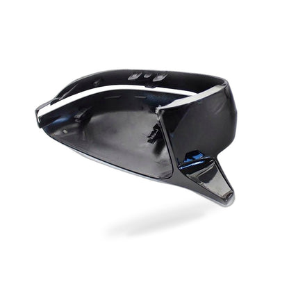 Gloss Black Water Transfer Bullhorn Side Mirror Cover Shell Suitable for BMW G20 - BD4