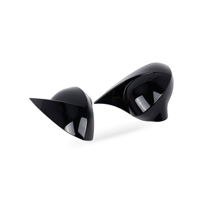 Mirror Cover Suitable for Seat Ibiza 2008-2016 Gloss Black Stick-On Bullhorn - BD4