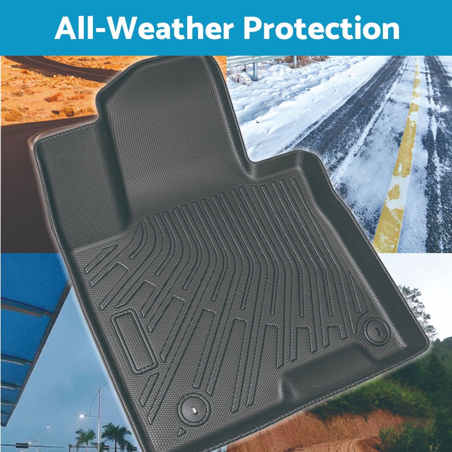 TPE 3D Moulded Floor Mats Suitable for BYD Shark 6