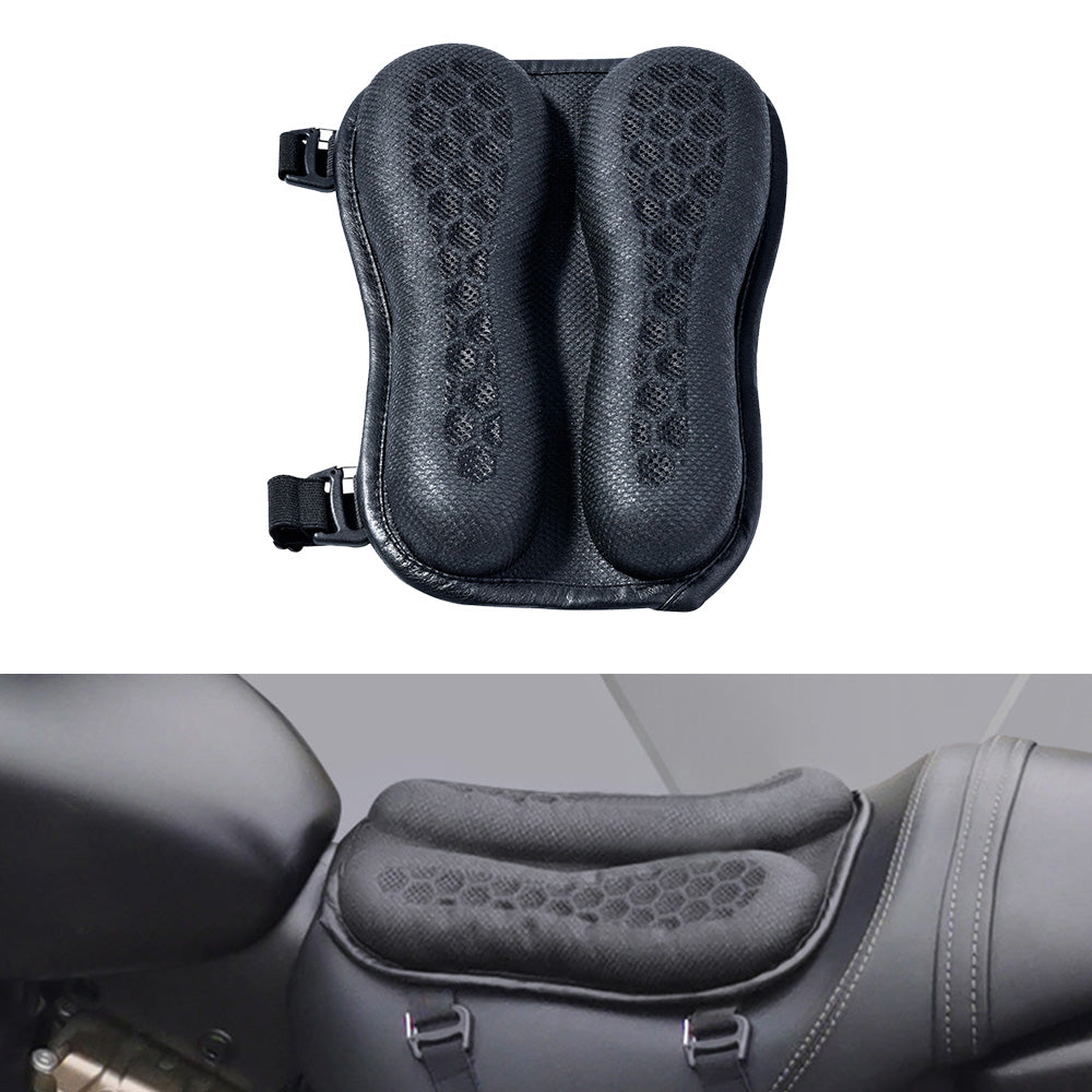 Foldable Passenger Motorcycle Gel Rear Seat Cushion with 3D Honeycomb Structure