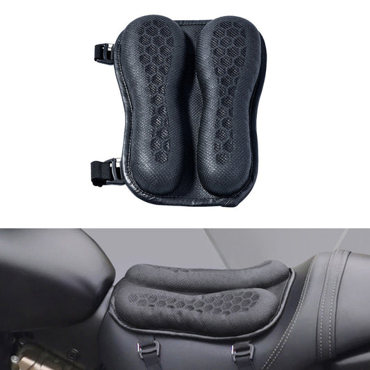 Foldable Passenger Motorcycle Gel Rear Seat Cushion with 3D Honeycomb Structure