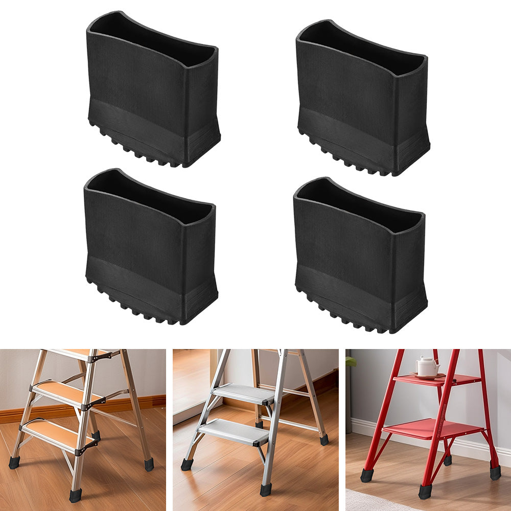4Pcs Rubber Non Slip Ladder Feet Mat Cushion Replacement for Aluminum Ladder.