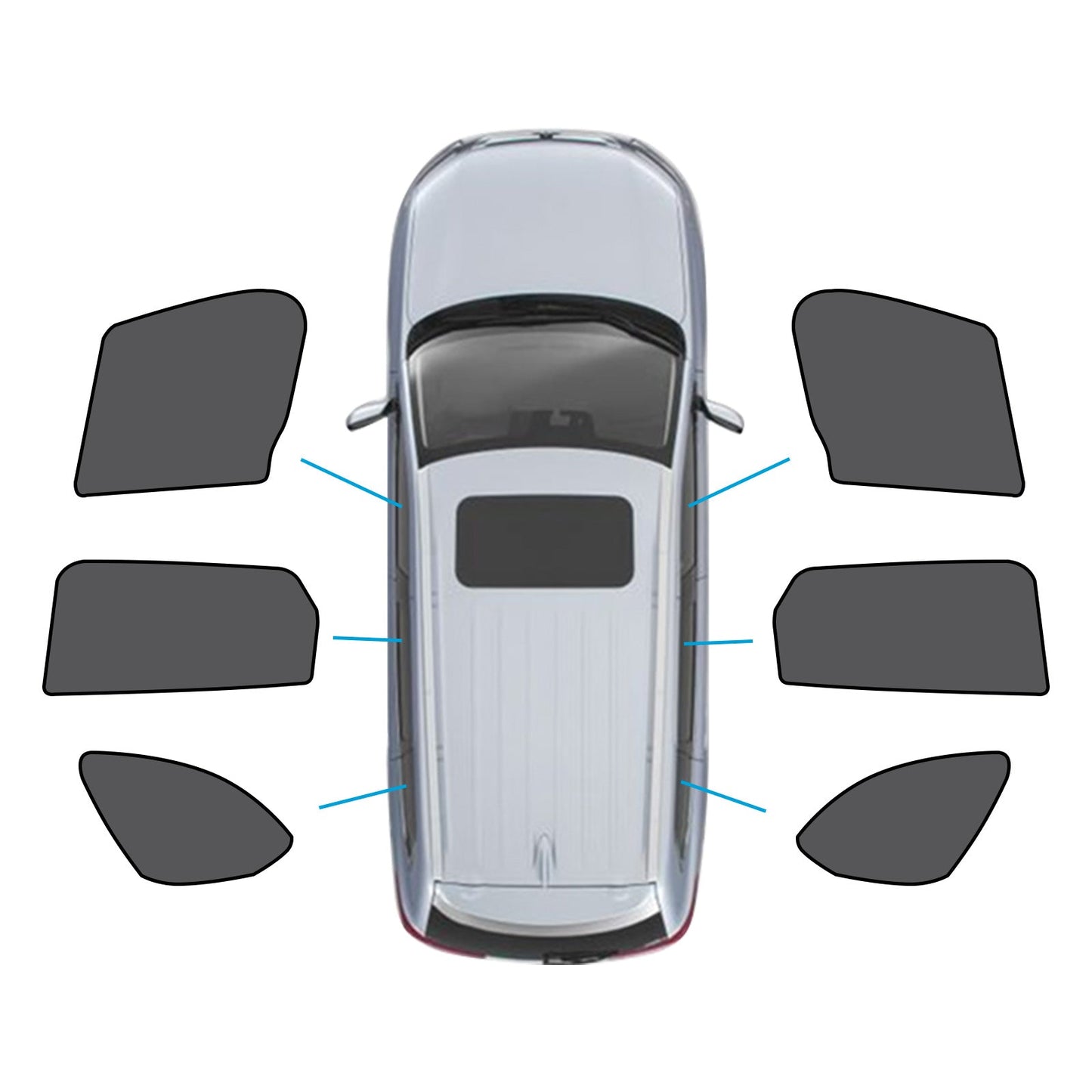 6x Car Window Sun Shades Suitable For Mazda CX-9 2016-2025 UV & UVB Protection.
