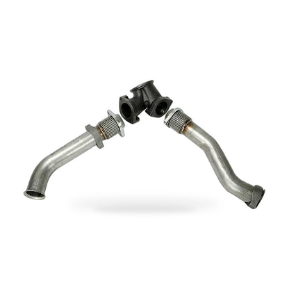 Exhaust Downpipe Suitable for Ford F-250 7.3L 99.5-03 Turbo Pedestal EBP Delete - ZT2