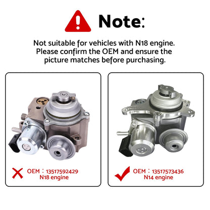 High Pressure Fuel Pump Suitable for BMW Mini R55 R57 Cooper R58 Citroen 07-21.