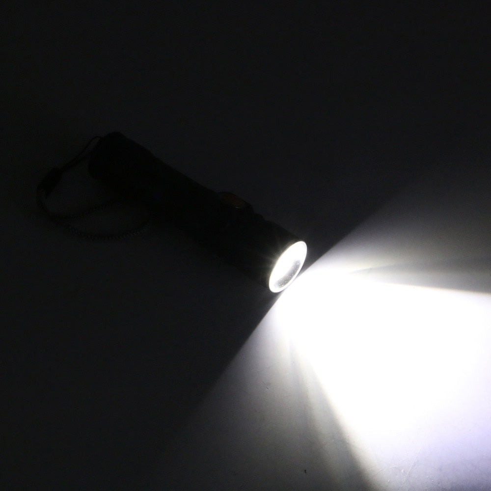 2PCS USB Rechargeable LED Flashlight Waterproof Torch Black.