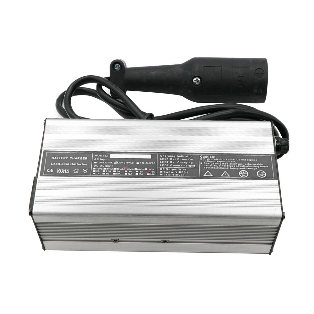 48V 6A Snap-Head 3-Pin Plug Battery Charger Suitable For EZ-GO TXT & Club Golf Cart
