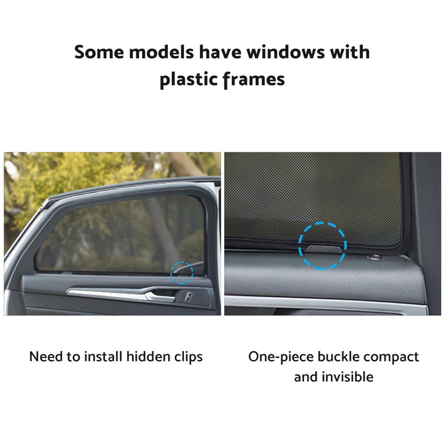 Car Window Magnetic Mesh Sun Blind Shades Suitable for BMW iX3 2023-2024.