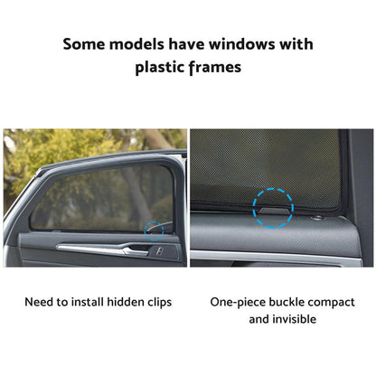 Car Window Magnetic Mesh Sun Blind Shades Suitable for BMW iX3 2023-2024.