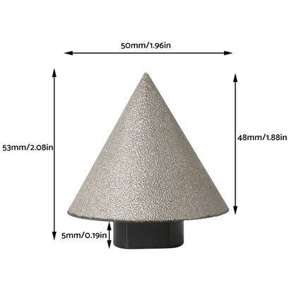 60° 50mm Diamond Chamfer Finger Bit Suitable For Ceramic Tile Milling & Edge Cutting
