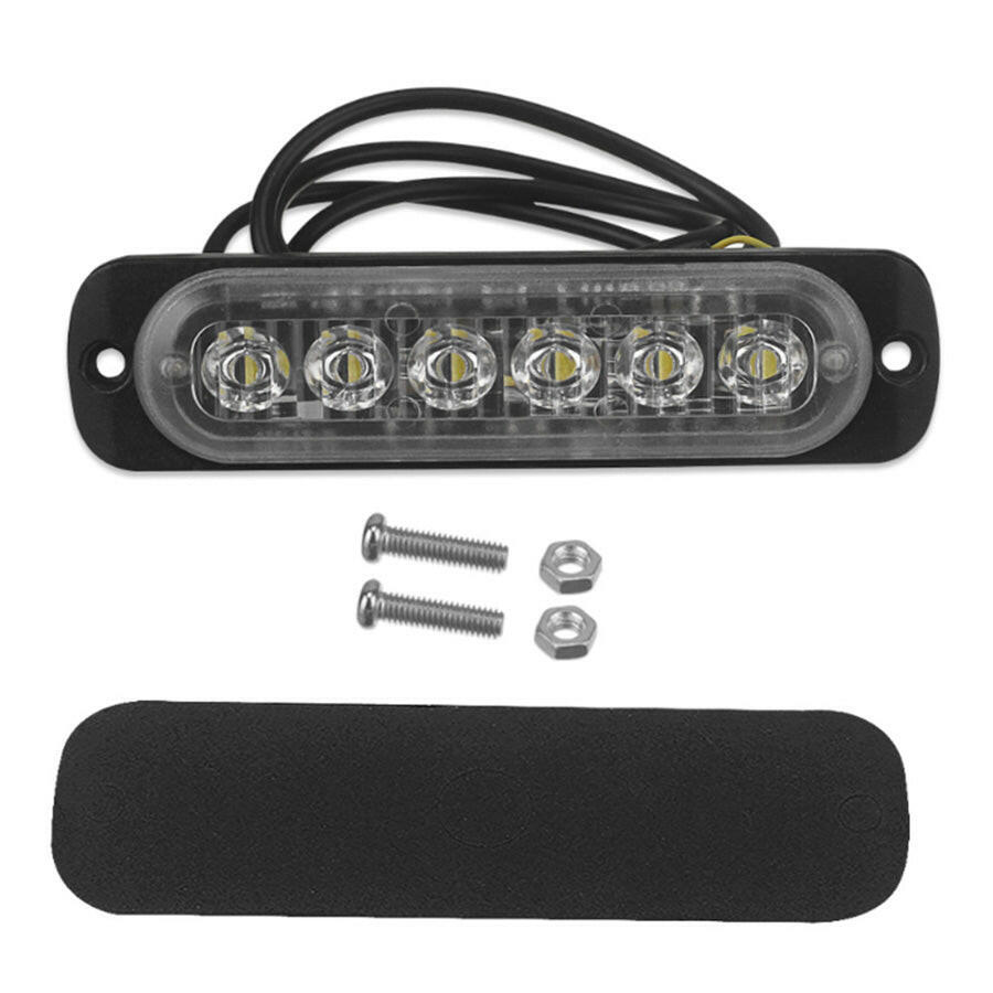 10x Amber Strobe Light 6 LED Grill Mount Flashing Beacon Suitable For Recovery Breakdown Use.
