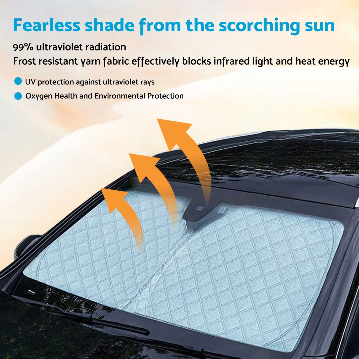 6-Layer Windscreen Sun Shade Suitable For Isuzu D-MAX 2020-2024 UV Protection