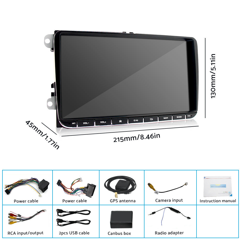 32GB Car Navi GPS WiFi CarPlay 9inch Android 11 Suitable for VW Golf MK5 MK6 Jetta.