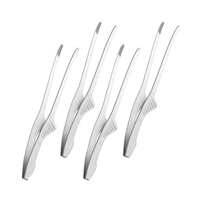 4x Korean & Japanese BBQ Self-Standing Grill Tongs Suitable For Non-Slip Cooking