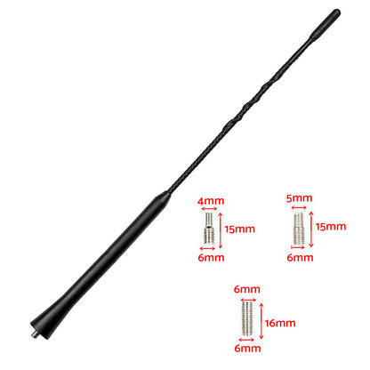 16'' Signal Antenna AM/FM Radio Aerial Black Suitable For Nissan Navara 2005 Onwards