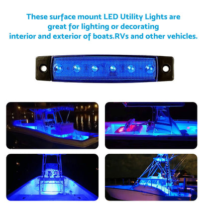 12x LED Deck Courtesy Lights Suitable for Marine Boat 12V Waterproof