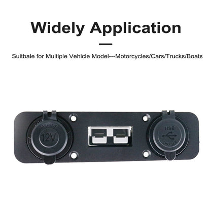 50 Amp Anderson Plug USB 3. 0 Cigarette Socket Flush Mount Recessed Plate REDARC.