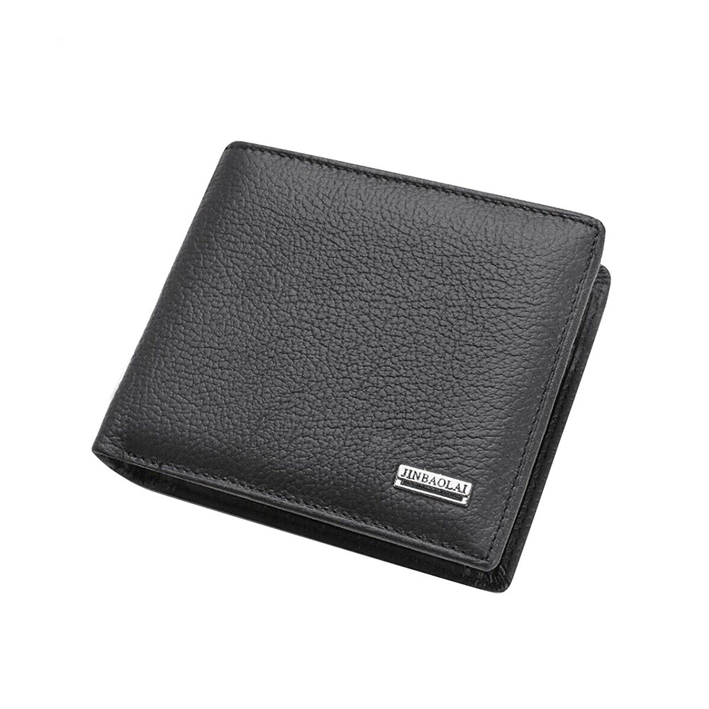 Men’s Leather Wallet Cowhide Coin Purse With Multiple Card Slots Suitable For Everyday Use.
