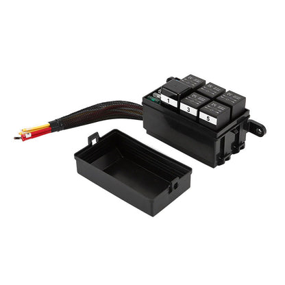 6-Way 12V Auto Waterproof Fuse & Relay Holder Box Suitable for ATC Fuses