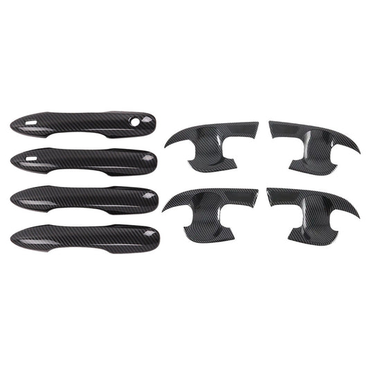 Carbon Fiber Door Handle Cover  and  Bowl Cup Surround Kit Suitable For Toyota Camry.