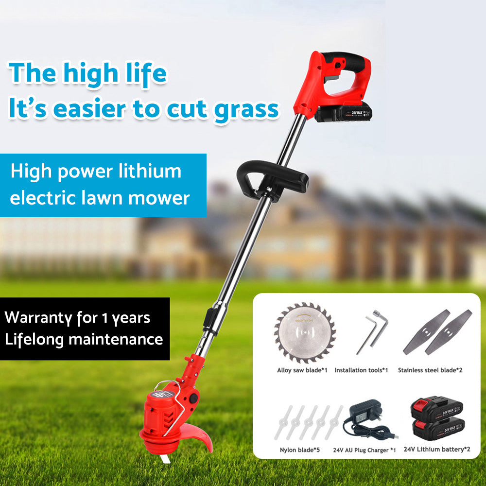 Cordless Grass Trimmer Electric Whipper Snipper Strimmer 7-Blade Suitable For Lawn Care.