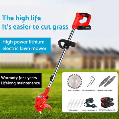 Cordless Grass Trimmer Electric Whipper Snipper Strimmer 7-Blade Suitable For Lawn Care.