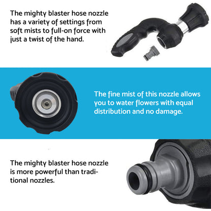 Mighty Power Garden Hose Spray Nozzle Suitable For Garden, Lawn, Plant Watering, and Car Washing