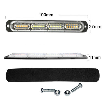 2x 48LED Amber Recovery Strobe Flashing Grille Lightbar Lamp Suitable For Truck