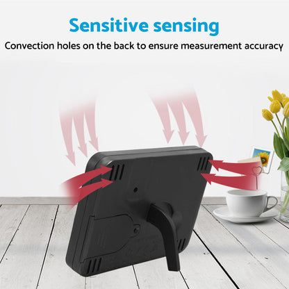 Small Mini Digital Clock with Temperature Display Suitable For Travel, LCD LED, Alarm, Battery Operated ¨C Black & White.